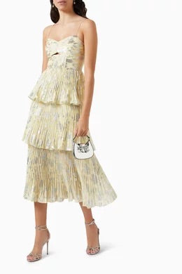 Self-Portrait- Jacquard Midi Dress