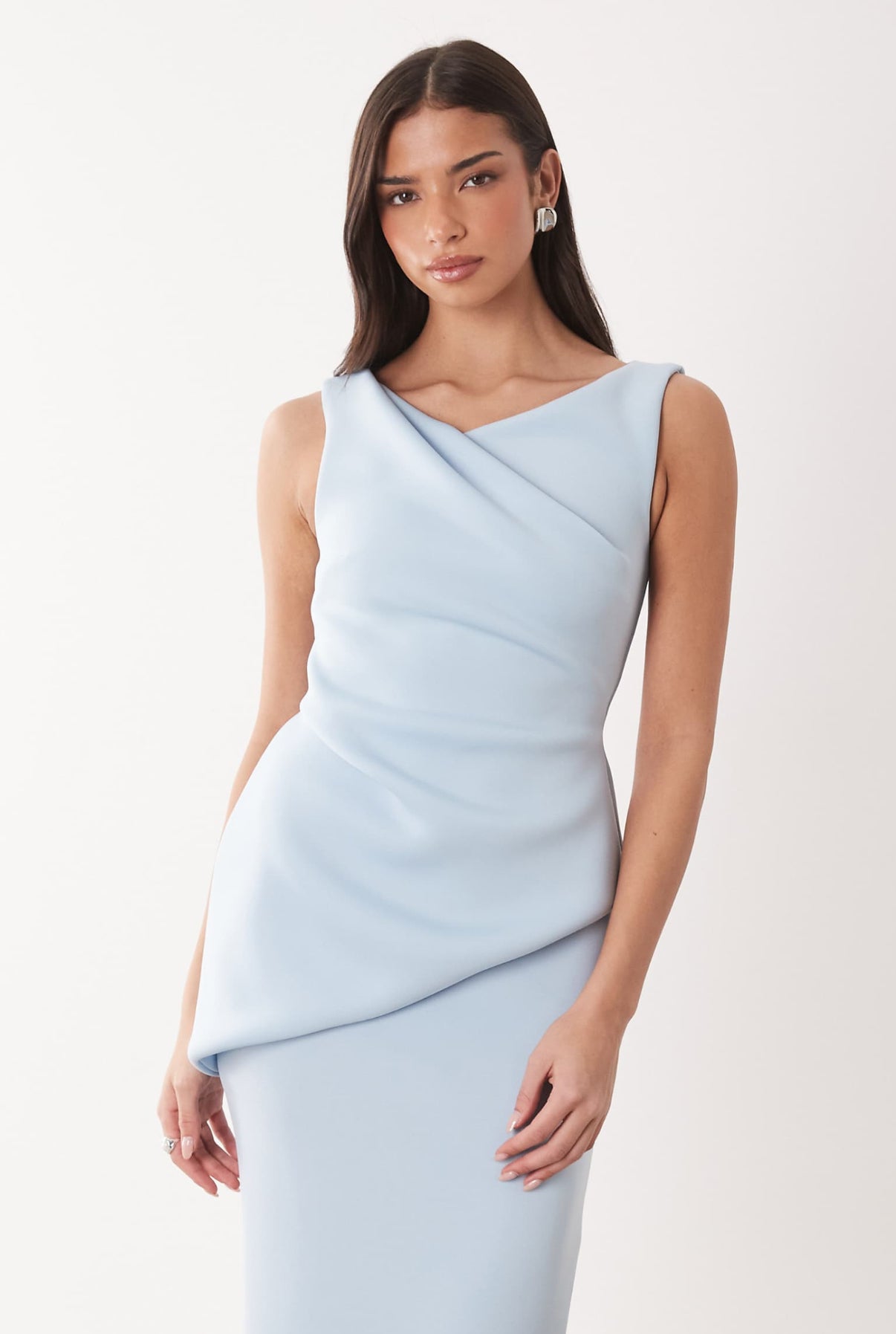 ASOS Design- Drape Asymmetric midi dress