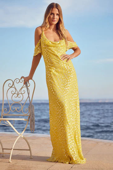 Friends Like These- Yellow Animal Print Dress