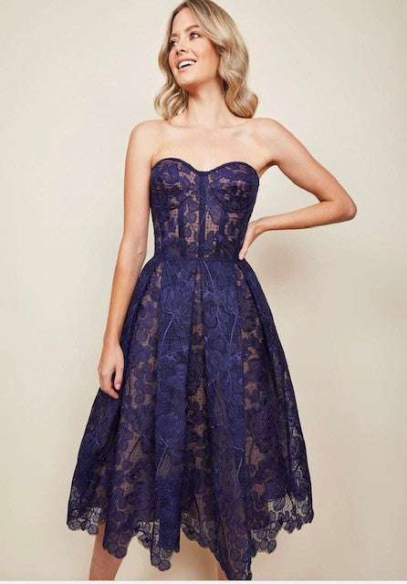 Nadine Merabi Olivia Navy dress