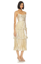 Load image into Gallery viewer, Self-Portrait Metallic Tiered Dress
