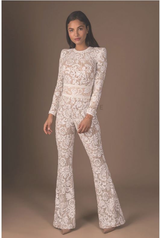 Nadine Merabi-Bella Playsuit (White)