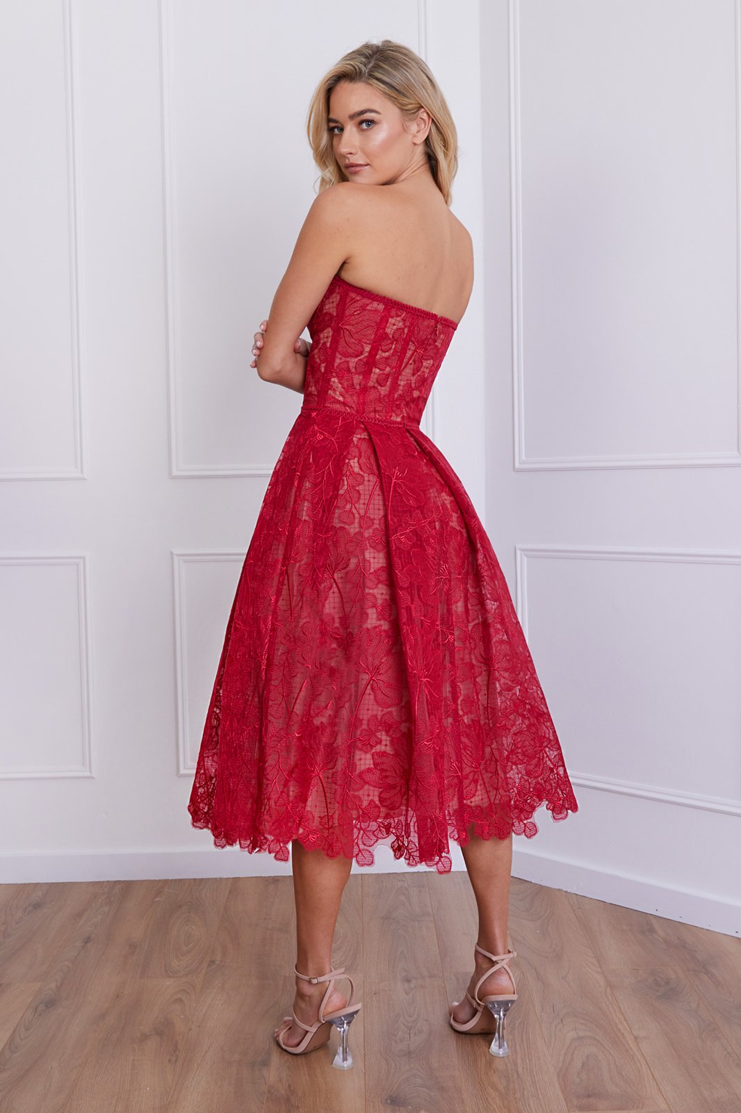 Nadine Merabi-Olivia Dress (Red)