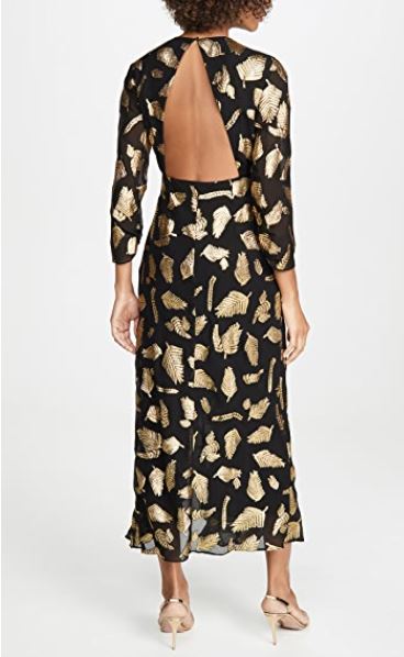 Rixo- Rose Dress (Gold & Black)