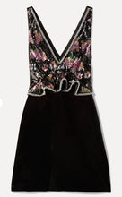 Load image into Gallery viewer, Self-Portrait Black sequin-embellished velvet mini dress
